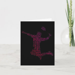 Badminton Words Lover Geschenke Badminton Player G Karte