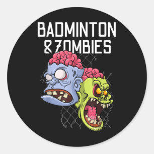 Badminton Zombies Lustiges Sportspiel Schläger Shu Runder Aufkleber