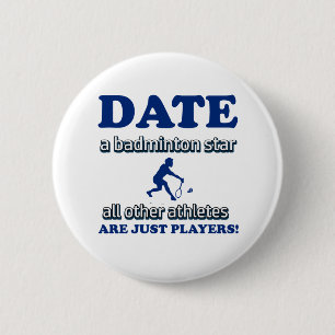 Badmintonentwurf Button