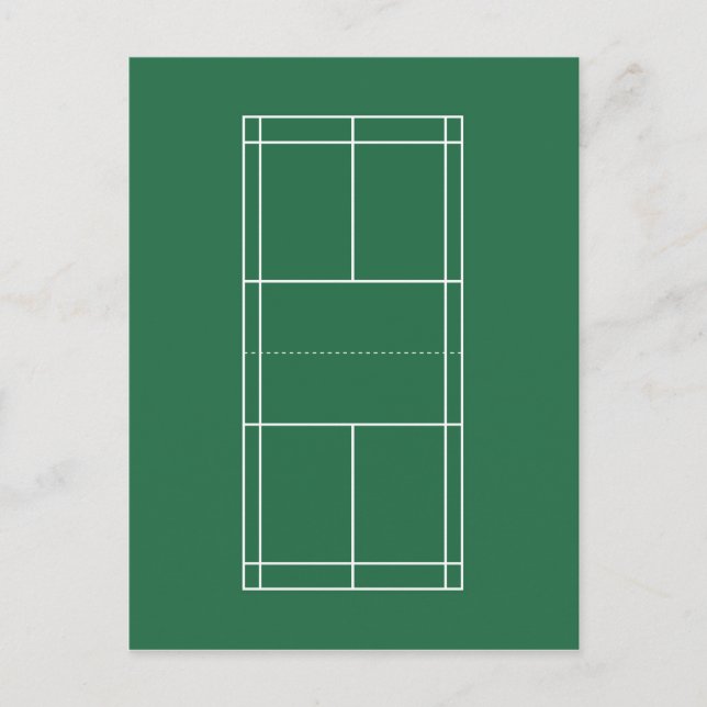 Badmintonfeld Postkarte (Vorderseite)