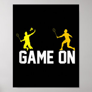 Badmintonspiel an poster