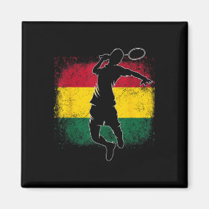 Badmintonspieler ghanaische Flagge Ghana Magnet