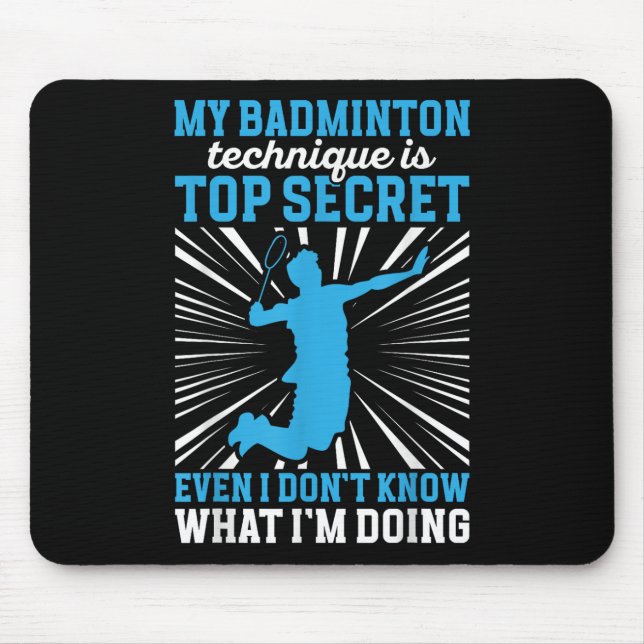 Badmintonspieler _ Meine Badminton-Technik  Mousepad (Vorne)