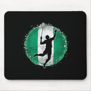 Badmintonspieler Nigeria Nigerianische Flagge Nige Mousepad