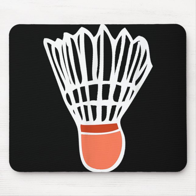 Badmintonspieler Schläger Shuttlecock Illustration Mousepad (Vorne)