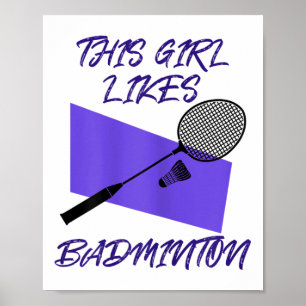Badmintonspieler Shuttlecock Badmintonspieler  Poster