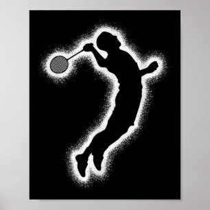 Badmintonspieler Shuttles Jungen Badminton Männer Poster