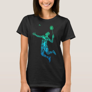 Badmintonspieler Shuttles Jungen Männer Jugend T-Shirt