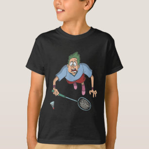 Badmintonspieler springend  T-Shirt