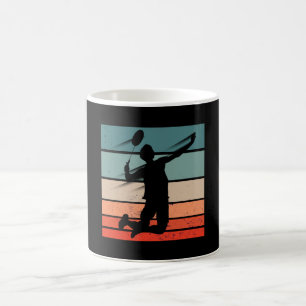 Badmintonspieler Sprung Smash Kaffeetasse
