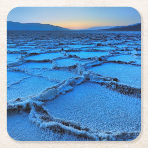 Badwater Dämmerung, Death Valley, Kalifornien Rechteckiger Pappuntersetzer