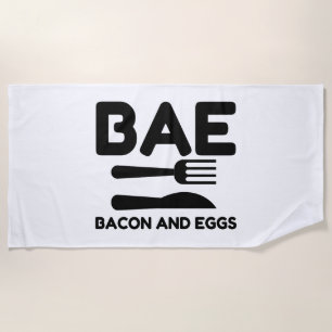 BAE Bacon und Eier Strandtuch