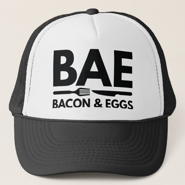 BAE Bacon und Eier Truckerkappe (Vorderseite)