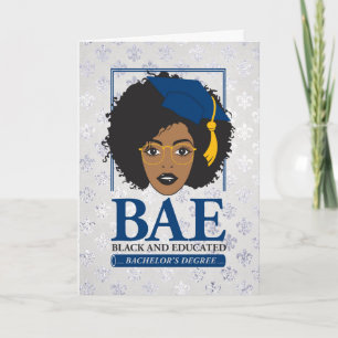 BAE Black and Educated Bachelor's Abschluss Karte