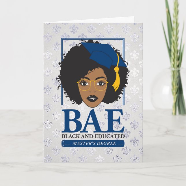 BAE Black and Educated Master's Degree Abschluss Karte (Vorderseite)