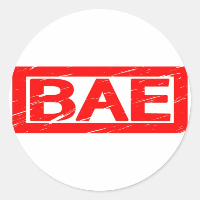 Bae-Briefmarke Runder Aufkleber (Vorderseite)