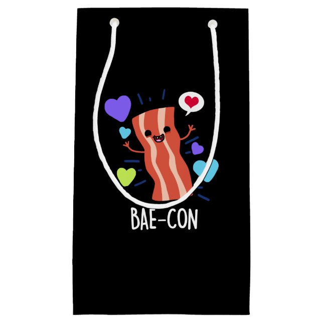 Bae-con Funny Bacon Pun Kleine Geschenktüte (Vorderseite)