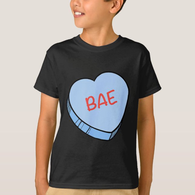 „bae“ Conversation Hearts Valentinstag  T-Shirt (Vorderseite)