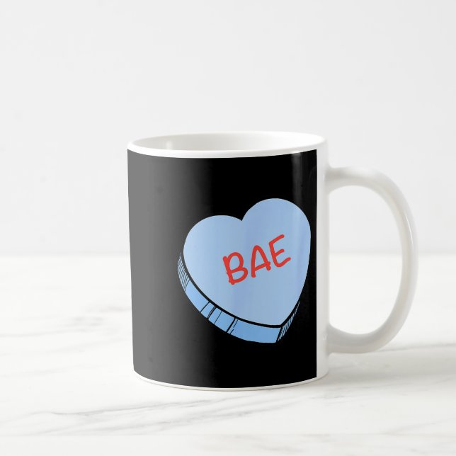 „Bae“-Gesprächsherzen Valentinstag Kaffeetasse (Rechts)