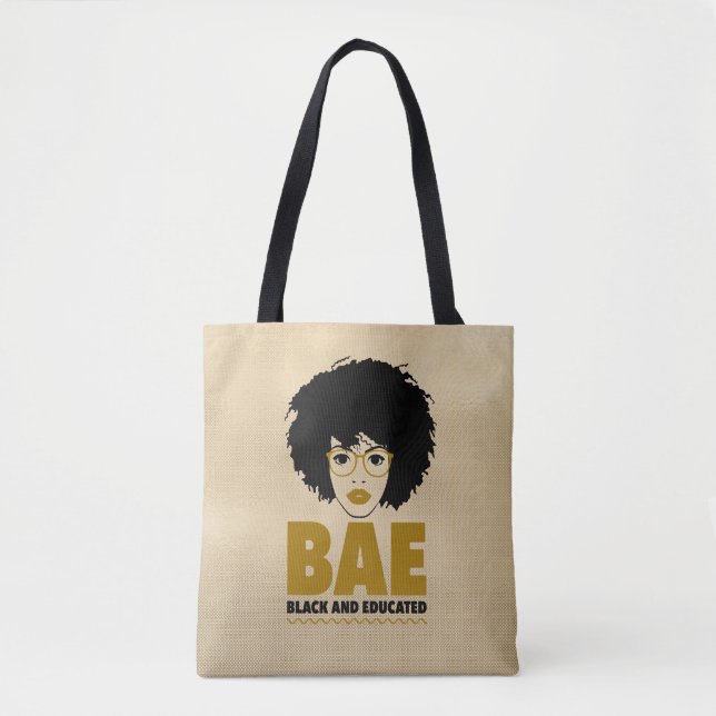 BAE: Schwarze und gebildete schwarze Frau Tasche (Vorderseite)