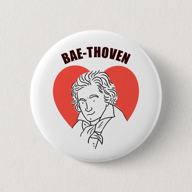 Bae-Thove Classical Music Pun Button Button (Vorderseite)