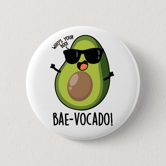 Bae-vocado Funny Avocado Pun Button (Vorderseite)