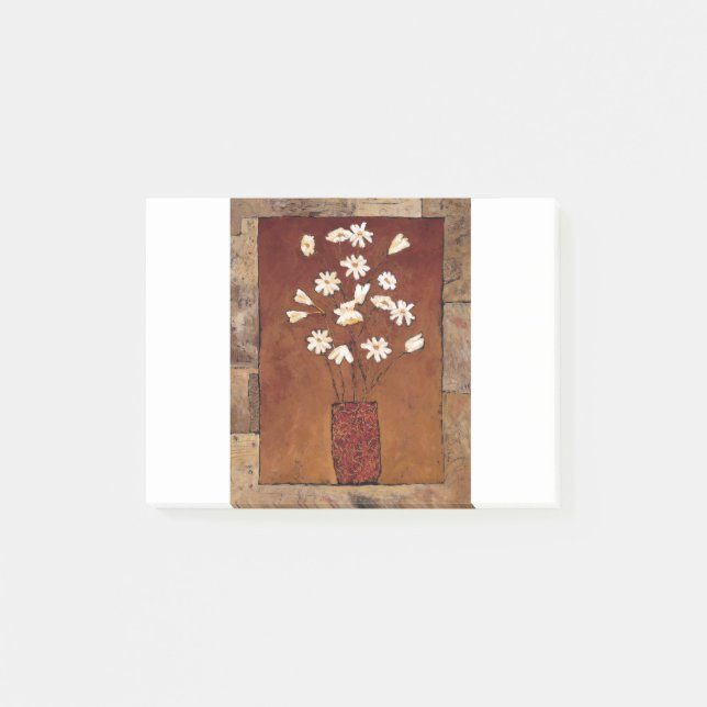 BAG12 weißes Flowers.tif Post-it Klebezettel (Vorderseite)