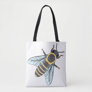 Bag Abeille domestique (simple blanc) - Tote