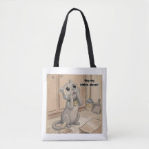 Aesthetic Cat Tote Bag: Buy My Kibble Please
