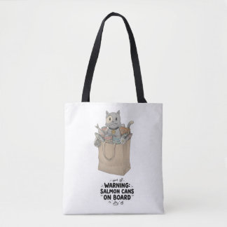 Bag Aesthetic Cat Tote Bag: Salmon Cans On Board