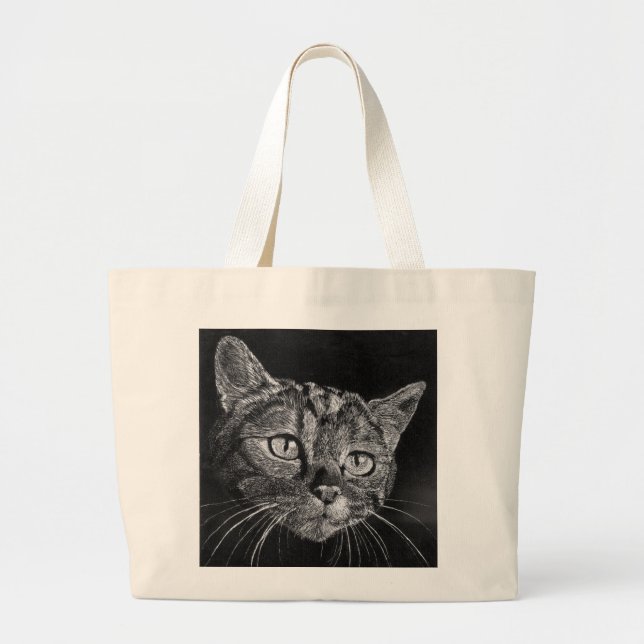 Bag Art Cat Face Jumbo Stoffbeutel (Vorne)