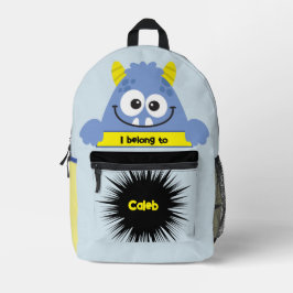 Bag Buddy Funny Blue Monster Backpack Bedruckter Rucksack