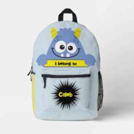 Bag Buddy Funny Blue Monster Bedruckter Rucksack