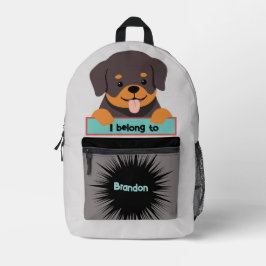 Bag Buddy Niedlich Brown Puppy Personalisierter Ru Bedruckter Rucksack