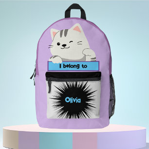 Bag Buddy Niedlich Cat Personalisiert Kid's Backpa Bedruckter Rucksack