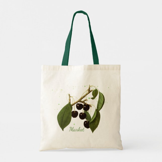 Bag für wiederverwendbare Botanische Kirschen Tragetasche (Rückseite)