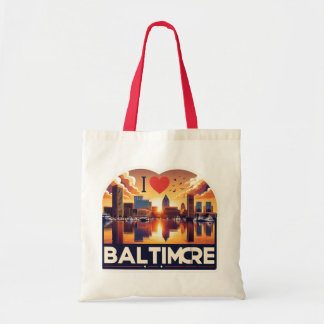 Bag "J'adore Baltimore" Vue sur le port Tote