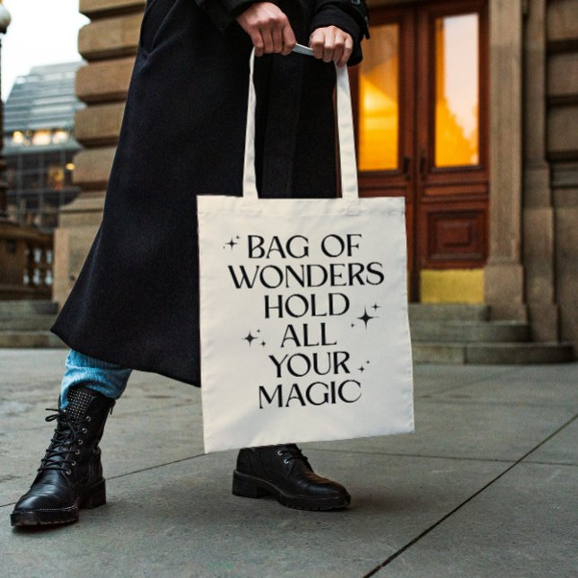 “Bag of Wonders – Hold All Your Magic” Tote Bag (Créateur téléchargé)