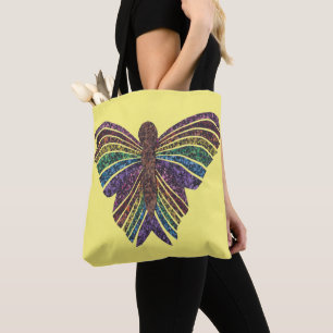 Bag Papillon Arc-en-ciel (jaune) - Tote