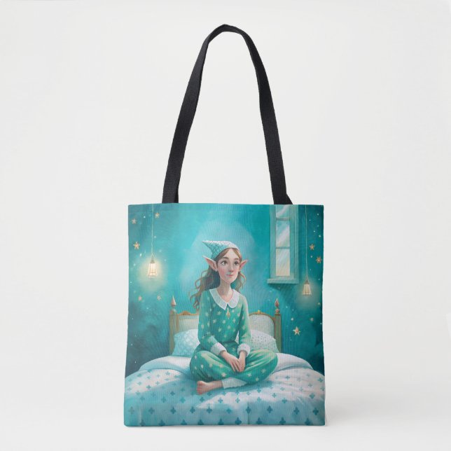 Bag Print elf Art Mädchen blau Tasche (Vorderseite)