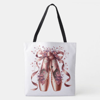 Bag Rose Gold Ballet Slippers Large Shoulder Tote 