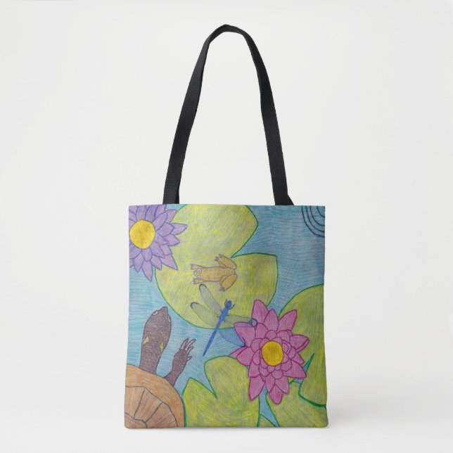 Bag Scène d'étang (unique) - Tote (Devant)