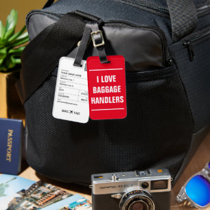 BAG TAG - I Liebe Gepäckabfertiger. Gepäckanhänger
