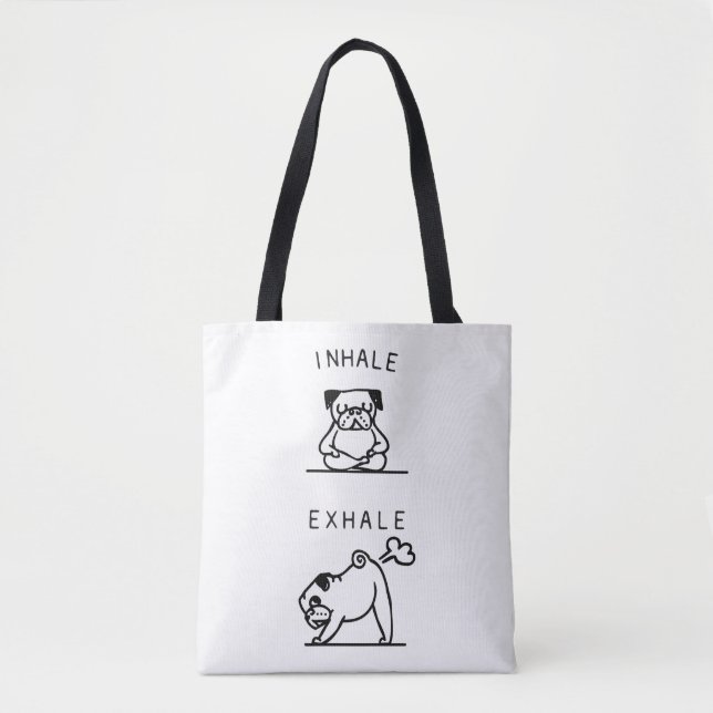 Bag Tote BagPug Breathing Exercise (Devant)