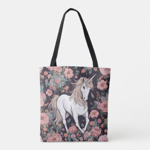 Bag Tote Fleurs Animal Mythique Licorne