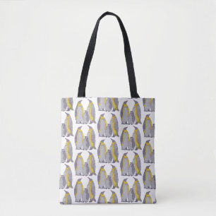 Bag Tote multi-usage - Famille Manchot (motif blanc)