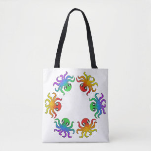 Bag Tote Partout - Octopus Dégradé (blanc)