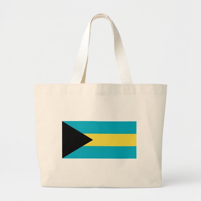 Bag with Flag of Bahamas Jumbo Stoffbeutel (Vorne)