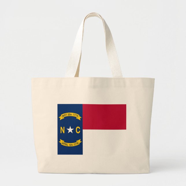 Bag with Flag of North Carolina State - USA Jumbo Stoffbeutel (Vorne)