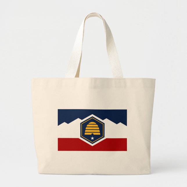 Bag with Flag of Utah, USA Jumbo Stoffbeutel (Vorne)